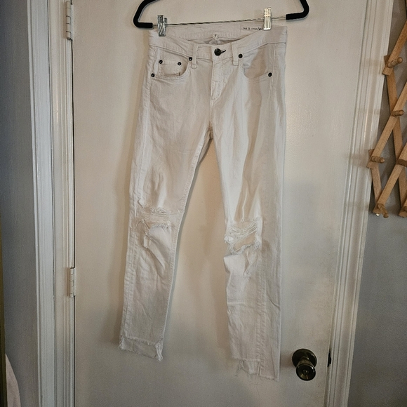 Rag & Bone Dre Capri White Jeans Size 26 - Picture 2 of 10